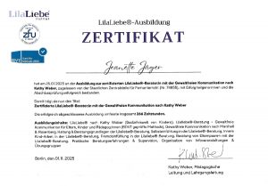 Zertifikat zur LilaLiebe®-Ausbildung